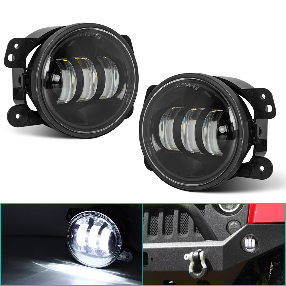 Model Kit Dodge Charger - Luces antiniebla LED redondas de 4