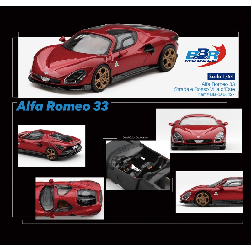 BBR 1:64 Alfa Romeo 33 Stradal - Model Kit Alfa Romeo reseña y precio