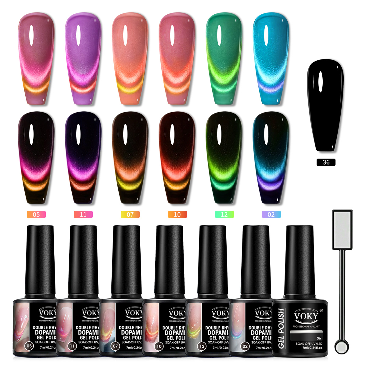 VOKY 7PCS Juego de esmaltes de - Sanding Stick Set reseña y precio
