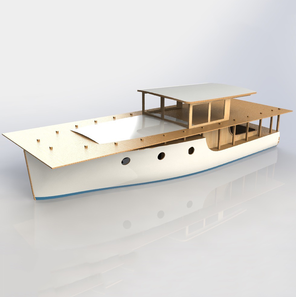 Barco RC de 70cm, yate pequeño - Model Kit Yacht reseña y precio